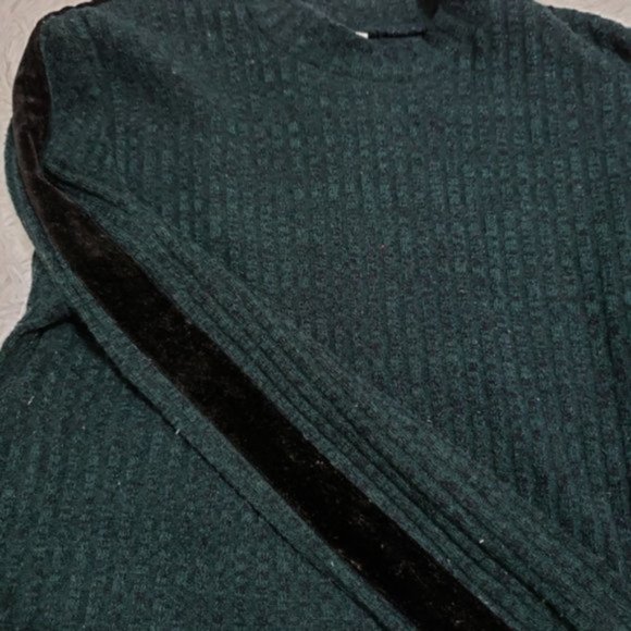 ASOS JDY Ribbed Sweater Velvet Sleeve Sweater - Picture 4 of 8